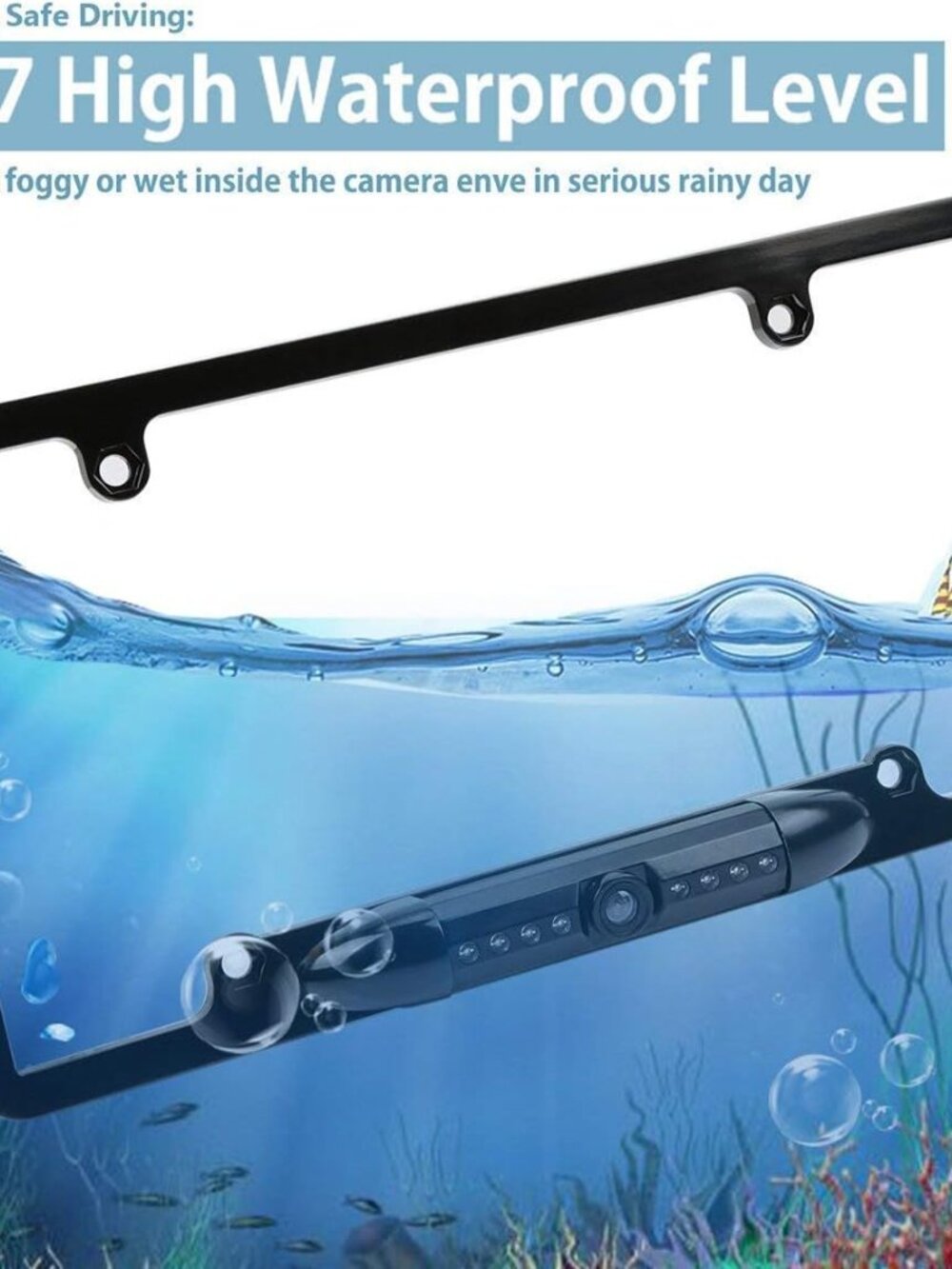 License Plate Frame Backup Camera Night Vision Car Rear View Camera - Picture 4 of 7
